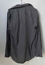 Load image into Gallery viewer, Alfani Mens Black White Striped Print Long Sleeve Collared Dress Shirt Size M
