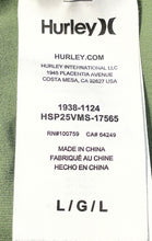 Load image into Gallery viewer, Hurley Mens Green Long Sleeve Crew Neck Collarless Pullover T-Shirt Size Large
