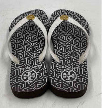 Load image into Gallery viewer, Authentic Tory Burch Womens Brown White Flip Flop Sandals Size EUR 35 US 6

