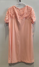 Load image into Gallery viewer, Karl Lagerfeld Womens Peach Short Sleeve Round Neck Back Zip Shift Dress Size 14
