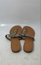 Load image into Gallery viewer, Coach Womens Multicolor Snake Print Slip-On Flat Thong Sandals Size 11B
