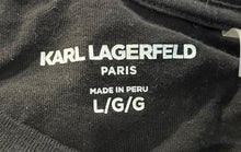 Load image into Gallery viewer, Karl Lagerfeld Mens Black Short Sleeve Crew-Neck Pullover T-Shirt Size L
