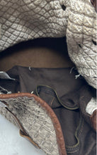 Load image into Gallery viewer, Origi Womens Gray Brown Adjustable Strap Inner Pockets Drawstring Bucket Bag
