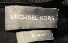 Load image into Gallery viewer, Michael Kors Mens Black Long Sleeve Slim Fit Dress Shirt Size M 15.5 32/33
