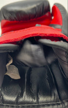 Load image into Gallery viewer, Pro Force Black Red Adjustable Cuff Indoor Sports Boxing Gloves 10 Oz
