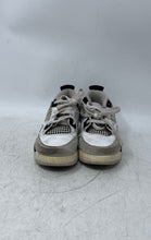 Load image into Gallery viewer, Nike Kids Jordan 4 Retro BQ7670-111 White Black Sneaker Shoes Size 10C No Insole
