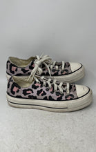 Load image into Gallery viewer, Converse Womens CTAS Lift Low White Black Pink Animal Print Sneaker Shoes Size 9
