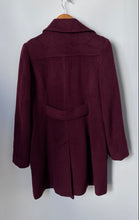 Load image into Gallery viewer, Tahari Womens Burgundy Long Sleeve Pockets Button Front Pea Coat Size 10P
