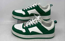 Load image into Gallery viewer, Lucky Step Mens White Green Leather Lace-Up Low Top Sneakers Shoes Size 9
