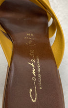 Load image into Gallery viewer, Contesa By Italian Shoemakers Womens Yellow Brown Wedge Heel Slide Sandals Sz 8M
