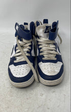 Load image into Gallery viewer, Nike Boys Court Borough Mid 2 CD7782-107 White Blue Basketball Shoes Size 4Y
