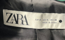 Load image into Gallery viewer, Zara Womens Green Long Sleeve Button Front Double-Breasted Blazer Size Small
