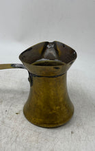 Load image into Gallery viewer, Vintage Brass Mini Jar Long Handle Marked Metalware Kitchen Coffee Pot
