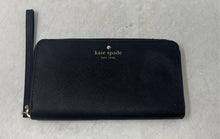 Load image into Gallery viewer, Kate Spade New York Womens Black Saffiano Leather Zip-Around Wristlet Wallet
