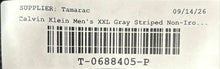 Load image into Gallery viewer, Calvin Klein Mens Gray Striped Non-Iron Long Sleeve Button-Up Shirt Size XXL
