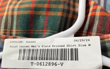 Load image into Gallery viewer, Ralph Lauren Mens Blaire Multicolor Plaid Printed Cotton Button-Up Shirt Size M
