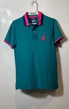 Load image into Gallery viewer, Psycho Bunny Mens Blue Spread Collared Short Sleeve Polo Shirt Size 3
