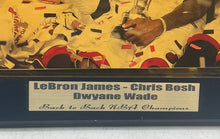 Load image into Gallery viewer, Miami Heat Big-3 Basketball Game Back-To-Back NBA Champions Winning Wall Plaque
