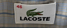 Load image into Gallery viewer, Lacoste Mens Gray Plaid Cotton Short Sleeve Regular Fit Button-Up Shirt Size 46
