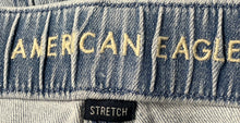 Load image into Gallery viewer, American Eagle Womens Light Blue Denim Stretch Slash Pocket Wide-Leg Jeans Sz XS
