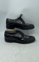 Load image into Gallery viewer, Papa Mens Black Leather Wingtip Lace-Up Oxford Dress Shoes Size EUR 42
