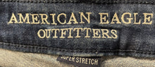 Load image into Gallery viewer, American Eagle Outfitters Womens Blue Denim Raw Hem Stretch Skinny Jeans Size 6
