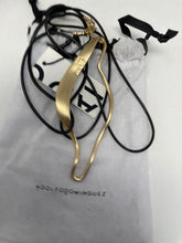 Load image into Gallery viewer, Adolfo Dominguez Women's Rope Gold Tone/Black Necklace.
