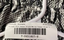 Load image into Gallery viewer, Michael Kors Womens Black White Snakeskin Maxi Dress Size L Missing Belt

