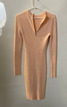 Load image into Gallery viewer, Marciano Los Angeles Womens Light Pink Knitted 1/4 Zip Sweater Dress Size Small
