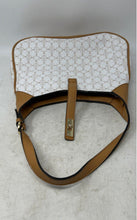 Load image into Gallery viewer, Nanette Lepore Womens Maxene Beige Brown Monogram Inner Pockets Shoulder Bag
