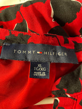 Load image into Gallery viewer, Tommy Hilfiger Womens Red Black Printed Long Sleeve Blouse Top Size XL
