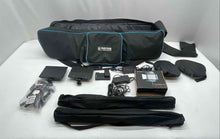 Load image into Gallery viewer, Lot Of Assorted Light Set And Tripods Black Carrying Case Not Tested
