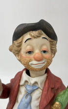 Load image into Gallery viewer, Melody In Motion Multicolor Cheers Hobo Musical Porcelain Clown Figurine

