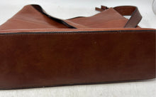 Load image into Gallery viewer, Kenneth Cole Reaction Womens Brown Leather Zipper Shoulder Strap Hobo Bag
