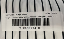 Load image into Gallery viewer, Ralph Lauren Mens White Black Striped Long Sleeve Dress Shirt Size 15 1/2
