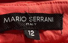 Load image into Gallery viewer, Mario Serrani Italy Womens Red Flat Front Straight Leg Ankle Pants Size 12
