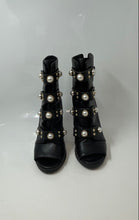 Load image into Gallery viewer, Karl Lagerfeld Womens Brayden Black Stiletto Heel Embellished Ankle Booties Sz 9
