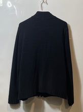 Load image into Gallery viewer, Cherokee Womens Black Long Sleeve Mock Neck Ribbed Hem Full-Zip Sweater Size XL
