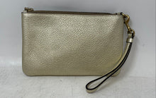 Load image into Gallery viewer, Coach Womens Metallic Beige Pebbled Leather Inner Pockets Wristlet Wallet
