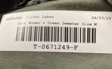 Load image into Gallery viewer, Zara Womens Green Long Sleeve Mock Neck Cropped Pullover Sweater Size M
