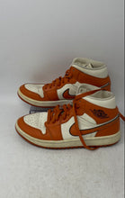 Load image into Gallery viewer, Nike Womens Air Jordan 1 Mid SE Cream Orange Lace-Up Sneaker Shoes Size 8
