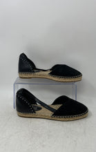Load image into Gallery viewer, Vince Camuto Womens Black Suede Studded Ankle Strap Espadrille Flats Size 5M
