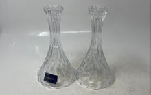 Load image into Gallery viewer, Set Of 2 Pcs Mikasa Capella Crystal Clear Candlestick Holder Collectible
