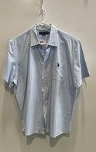 Load image into Gallery viewer, U.S. Polo Assn. Mens Blue White Collared Short Sleeve Button-Up Shirt Size XL
