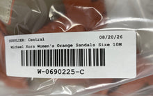 Load image into Gallery viewer, Michael Kors Womens Orange Ankle Strap Thong Sandals Size 10M

