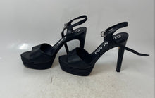 Load image into Gallery viewer, Gianni Bini Womens Ophyliah Black Leather Stiletto Heel Platform Sandals Sz 9.5B
