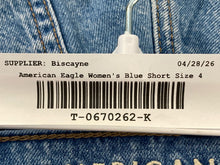 Load image into Gallery viewer, American Eagle Outfitters Womens Blue Denim Distressed Cut-Off Shorts Size 4
