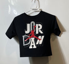 Load image into Gallery viewer, Air Jordan Kids Black Graphic Print Short Sleeve Crew Neck T-Shirt Size M
