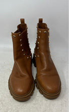 Load image into Gallery viewer, Michael Kors Womens Ridley Brown Leather Studded Pull-On Chelsea Boots Size 7M
