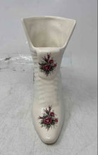 Load image into Gallery viewer, Athena White Floral Ceramic Victorian High Boot Home Decorative Vase
